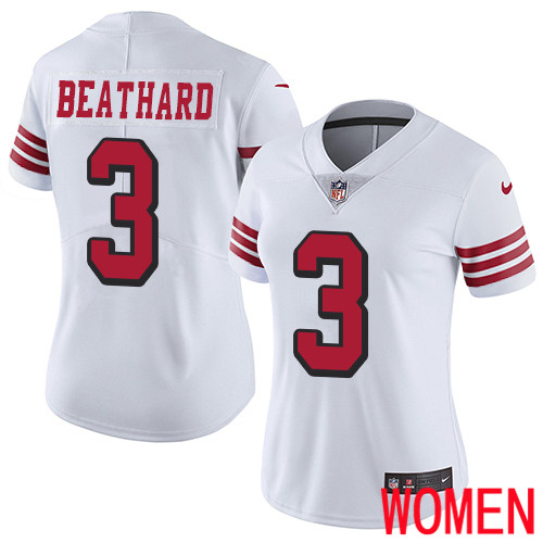 San Francisco 49ers Limited White Women C. J. Beathard NFL Jersey #3 Rush Vapor Untouchable->san francisco 49ers->NFL Jersey